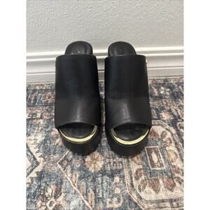 DKNY Black and Gold Women's Sandals